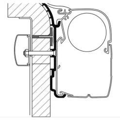 Thule Adapter Bürstner, Länge 3,5 M