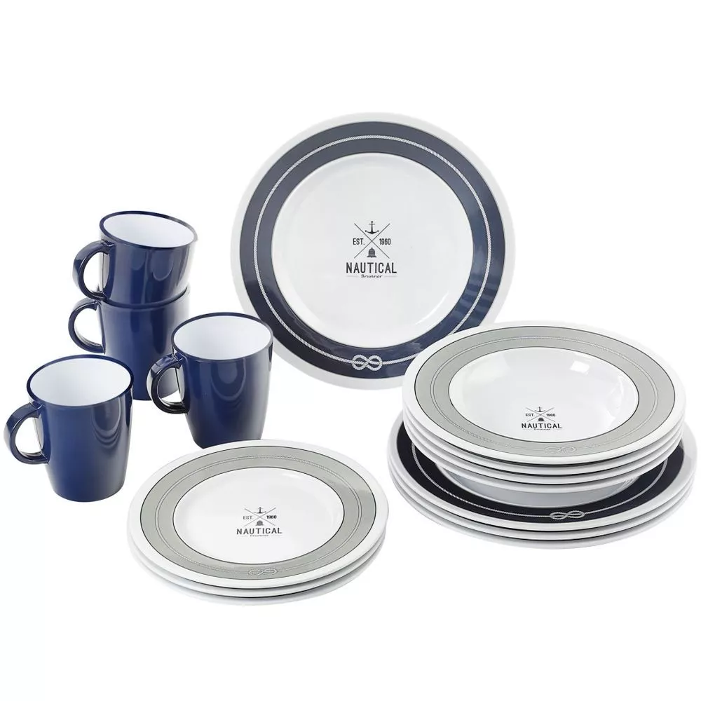 Campinggeschirr-Set Brunner Dinner Service Nautical C8S 1 Campinggeschirr-Set Brunner Dinner Service Nautical C8S