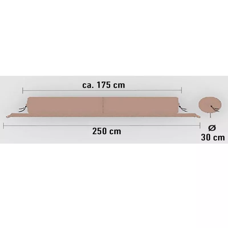 Aufblasbare Kissenrolle Bent Zip-XL Lounger, Ocker 2 Aufblasbare Kissenrolle Bent Zip-XL Lounger, Ocker – Bild 2