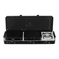 Campingkocher Cadac Dometic 3 Cook Turbo FFD Deluxe, 50 Mbar -Geschäft Für Campingausrüstung cadac dometic 3 cook turbo ffd deluxe 3flammig inklusive topfstaender 3 27803