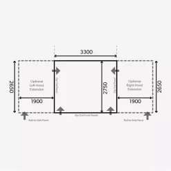 Aufblasbares Vorzelt Dometic Club Air Pro 330 S -Geschäft Für Campingausrüstung dometic club air pro 330s grundflaeche masse luftvorzelt 1000 8 21821