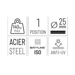 Fuss-Stütze Lafuma Next, Graphite -Geschäft Für Campingausrüstung eigenschaften lafuma next graphite fussstuetze beinablage liegestuhl lafuma transabed hocker 1000 7 26294