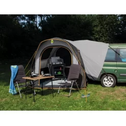 Bus- Und Auto-Heckzelt Eurotrail Cruiser Air SUV -Geschäft Für Campingausrüstung eurotrail cruiser air aufblasbares busvorzelt airtubes suv fuer kombis minivans freistehendes buszelt dunkelgrau schwarz 1000 3 22012