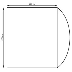 Busvorzelt Eurotrail Pisa -Geschäft Für Campingausrüstung eurotrail pisa groesse skizze vom buszelt 1000 7 19363