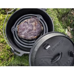 Dutch Oven Petromax Feuertopf Ft4.5 Aus Gusseisen, Ø 22 Cm -Geschäft Für Campingausrüstung feuertopf ft4 5 petromax deckel als servierplatte oder pfanne inhalt deckel 1 liter 1000 4 24486