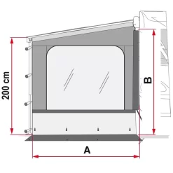 Markisenseitenwand Fiamma Side W Pro Für Caravanstore / F35 -Geschäft Für Campingausrüstung fiamma markisenseitenwand side w pro markisenzubehoer masse groessen 1000 2 21363