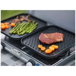 Campingkocher Campingaz Camping Kitchen 2 Grill & Go CV -Geschäft Für Campingausrüstung grillplatte plancha campingaz gaskocher camping kitchen 2 grill and go cv 1000 9 24718