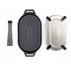 Ooni Grillpfanne Aus Gusseisen -Geschäft Für Campingausrüstung gusseisenere griffpfanne ooni mit untersetzer aus stahl 1000 2 26124