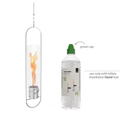 Feuer-Leuchte Höfats SPIN 900 Hängefeuer. Silber -Geschäft Für Campingausrüstung haengefeuer spin 900 mit innovativer brennertechnologie nutzbar mit hoefats bioethanol fluessigbrennstoff 1000 1 27333