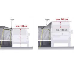 Busvorzelt High Peak Tramp 2.0 -Geschäft Für Campingausrüstung high peak freistehendes busvorzelt tramp 20 anschlusshoehe campingfahrzeuge 1000 8 22626
