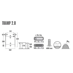 Busvorzelt High Peak Tramp 2.0 -Geschäft Für Campingausrüstung high peak tramp 20 drive away busvorzelt masse groesse 1000 9 22626