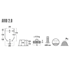 Freistehendes Busvorzelt High Peak Avio 2.0 -Geschäft Für Campingausrüstung high peak vorzelt freistehend avio 2 0 groessenangaben masse 1000 7 22661