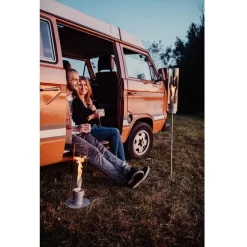 Höfats Spin Erdspiess, Silber -Geschäft Für Campingausrüstung hoefats spin erdspiess tischfeuer gartenfackel feuerlampe 1000 2 22325