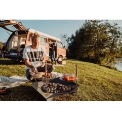 Halterung Höfats Triple Stange 40 -Geschäft Für Campingausrüstung hoefats triple stange 40 feuerschale feuerstelle halterung fuer den tisch befestigung aus edelstahl 1000 2 22401