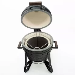Mobiler Kamado-Grill The Bastard Compact Urban -Geschäft Für Campingausrüstung holzkohle grill the bastard compact urban matt schwarzer mobiler kamadogrill mit deflektorstein 1000 5 22999