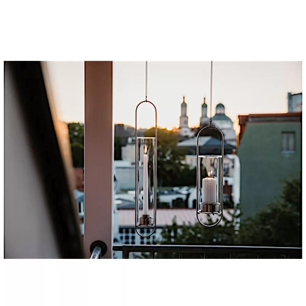 Windlicht Höfats Oval Candle, Silber, 35 Cm 6 Windlicht Höfats Oval Candle, Silber, 35 Cm – Bild 6