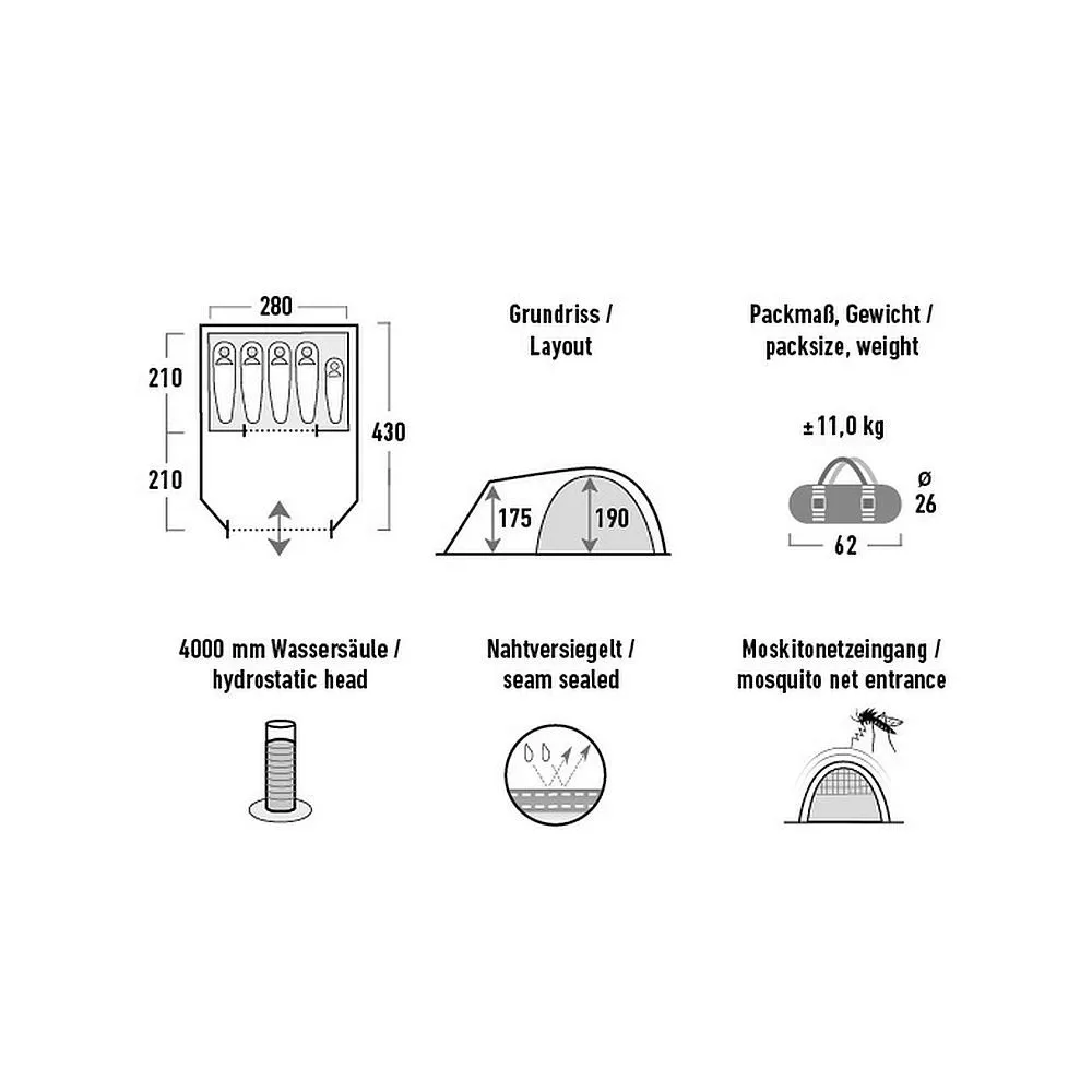 Kuppelzelt High Peak Santiago 5.0 9 Kuppelzelt High Peak Santiago 5.0 – Bild 9