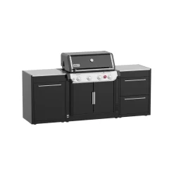 Weber Outdoorküche BBQ-Kitchen, 2er Set Für Genesis E-415 Ohne Seitenkocher -Geschäft Für Campingausrüstung luxus gas grillkueche weber bbq kitchen 2er set genesis e 415 draussen grillen outdoor kitchen 1000 2 26358