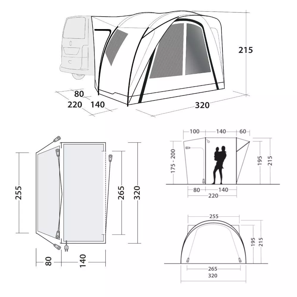 Busvorzelt Outwell Seacrest 2 Busvorzelt Outwell Seacrest – Bild 2
