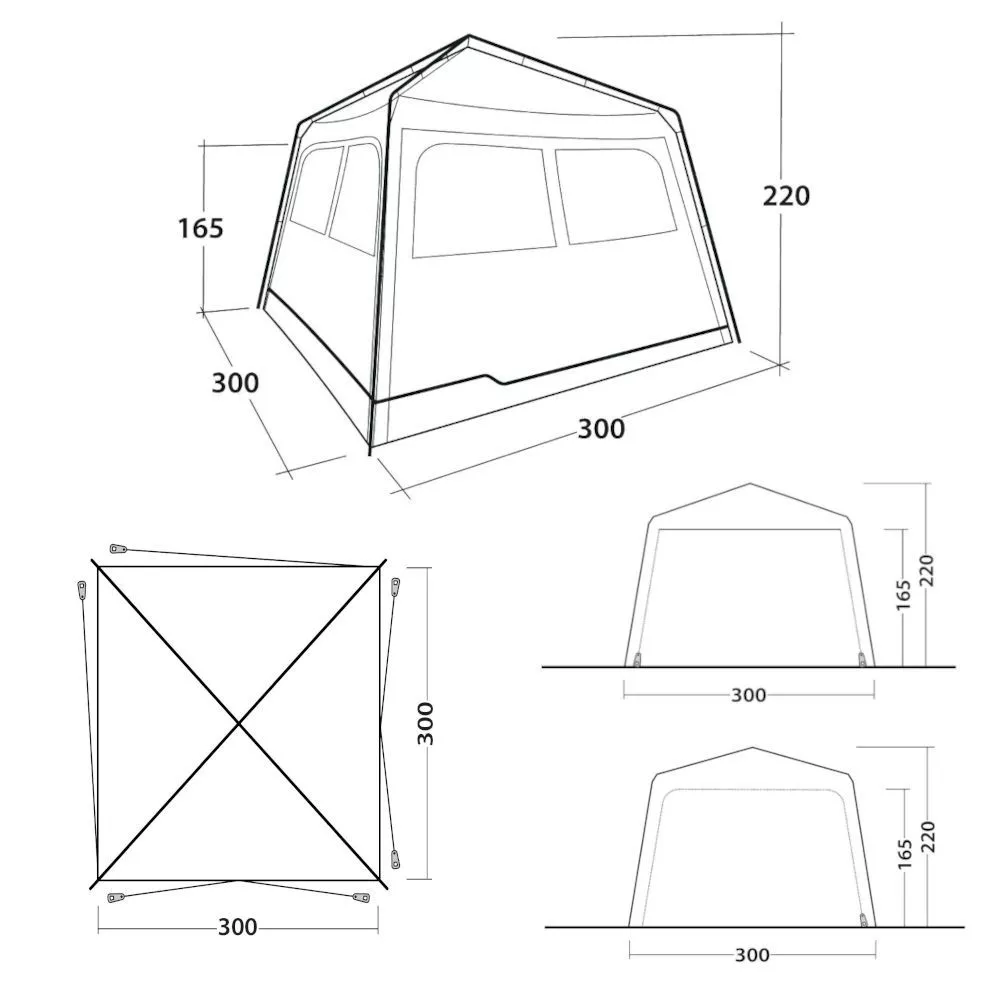 Freistehendes Pavillonzelt Outwell Fastlane 300 Shelter 2 Freistehendes Pavillonzelt Outwell Fastlane 300 Shelter – Bild 2