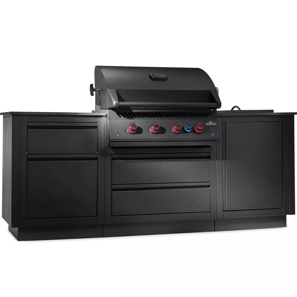 Outdoorküche Napoleon OASIS Compact 105 Mit BIG32-1 Und Einbau Sizzle Zone, Mattschwarz 3 Outdoorküche Napoleon OASIS Compact 105 Mit BIG32-1 Und Einbau Sizzle Zone, Mattschwarz – Bild 3