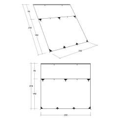 Bus-Sonnendach Outwell Hillcrest Tarp -Geschäft Für Campingausrüstung outwell hillcrest groesse massangaben sonnensegel tarp 1000 1 21744