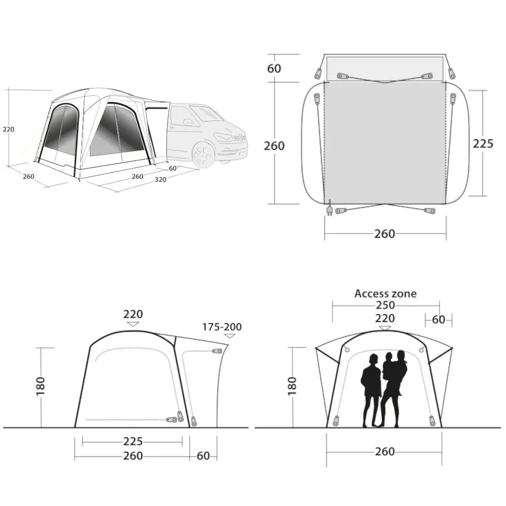Busvorzelt Outwell Milestone Lux 2 Busvorzelt Outwell Milestone Lux – Bild 2