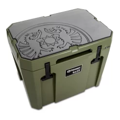 Petromax Haft-Auflage Für Kühlbox Kx25 -Geschäft Für Campingausrüstung petromax haftauflage zubehoer kuehlbox kx25 graues design mit drachen logo 1000 2 27944