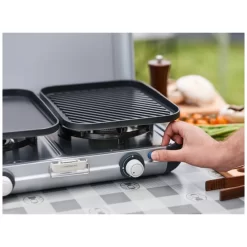 Campingkocher Campingaz Camping Kitchen 2 Grill & Go CV -Geschäft Für Campingausrüstung piezozuendung gasbetriebener campingkocher campingaz camping kitchen 2 grill and go cv 1000 5 24718