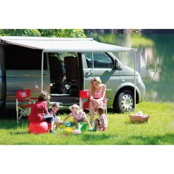 Markise Fiamma F45S 300 VW T5 T6 Multivan/Transporter, Langer Radstand, Tuch: Royal Grey, Gehäuse: Titanium