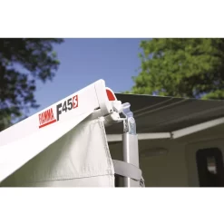 Markise Fiamma F45S 450, Tuch: Royal Grey, Gehäuse: Polar White -Geschäft Für Campingausrüstung sonnenstore fiamma fiammastore f45s sonnenmarkise wandmarkise kurbelmarkise doppelte kederschiene 1000 5 16190