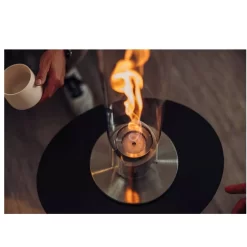 Höfats SPIN 1200 Tischfeuer, Grau -Geschäft Für Campingausrüstung spin1200 hoefats edelstahl tischfeuer glaszylinder ambiente 1000 4 25743