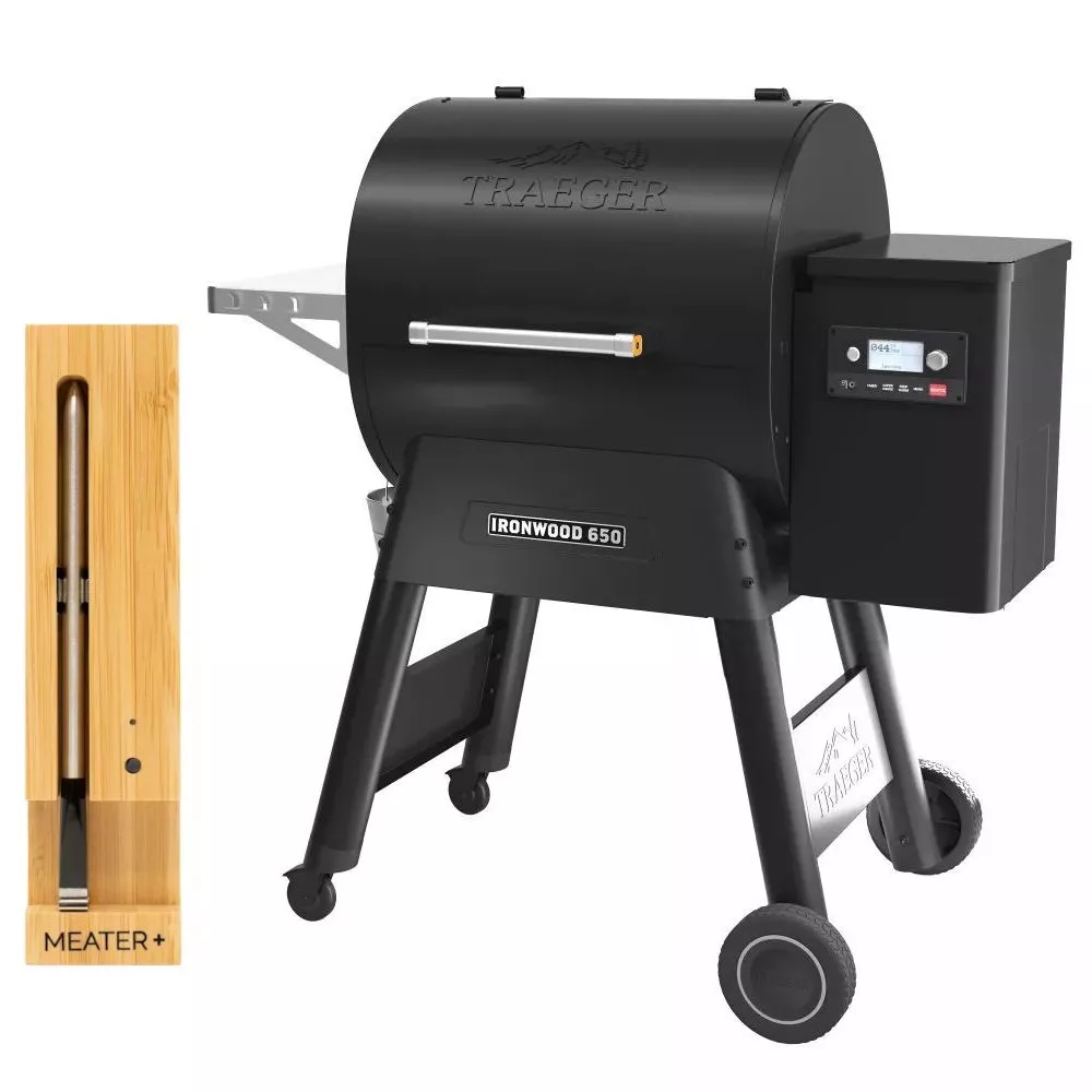 Pellet-Smoker Traeger Ironwood 650 International + Pelletsensor Inklusive Meater Plus 1 Pellet-Smoker Traeger Ironwood 650 International + Pelletsensor Inklusive Meater Plus