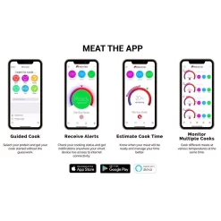 Kabelloses Grillthermometer Traeger Meater Plus -Geschäft Für Campingausrüstung traeger meater plus grill thermometer app bedienung 1000 3 24482