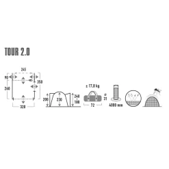 Freistehendes Busvorzelt High Peak Tour 2.0 -Geschäft Für Campingausrüstung vorzelt tour 2 0 freistehendes busvorzelt high peak buszelt masse groesse 1000 11 22658