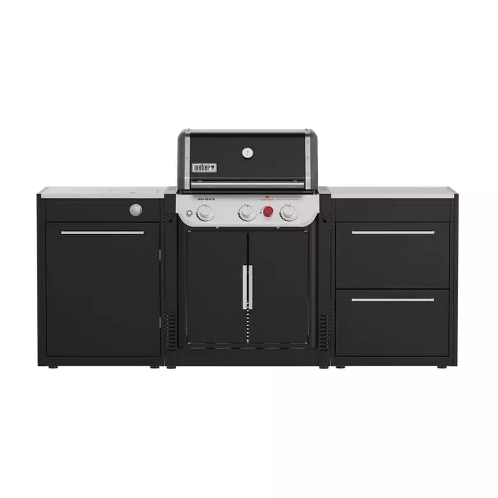 Weber Outdoorküche BBQ-Kitchen 231, 2er Set Für Genesis E-335 Mit Seitenkocher 1 Weber Outdoorküche BBQ-Kitchen 231, 2er Set Für Genesis E-335 Mit Seitenkocher