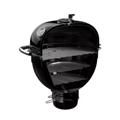 Holzkohlegrill Weber Summit Kamado E6 | Ausstellungsstück -Geschäft Für Campingausrüstung weber grill holzkohle smoker raeuchergrill kamado e6 black 1000 4 27737