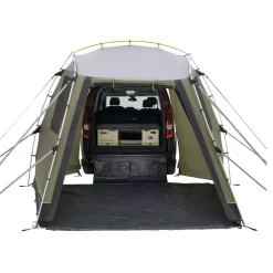Freistehendes Busvorzelt Outwell Woodcrest Für Bus, SUV Und Minivan -Geschäft Für Campingausrüstung woodcrest outwell freistehendes vorzelt heckansicht eingehaengter boden 1000 11 24242